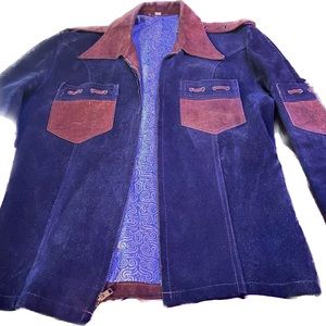 1970”s vintage suede jacket men’s small